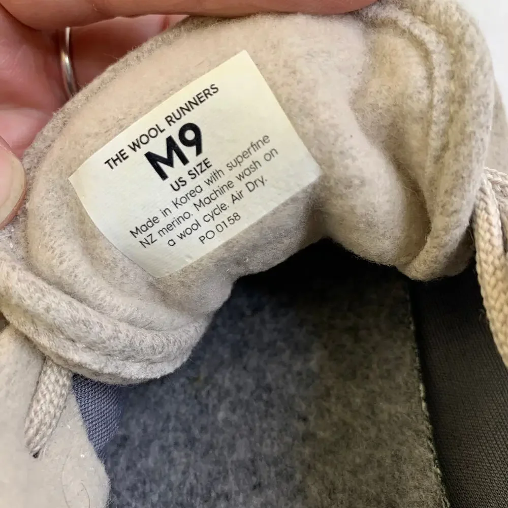 Allbirds Mens 9 Wool Runners Beige Sand Sneakers Shoes Lace Up Athletic Comfort
